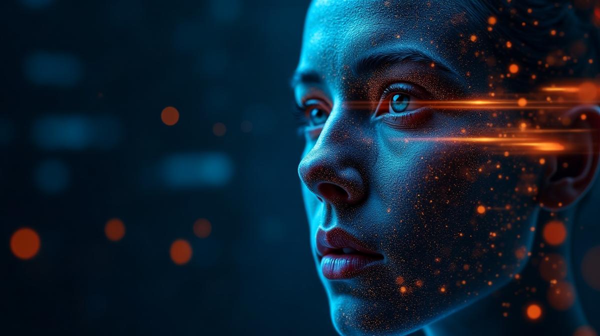 AI scam deepfake concept illustration